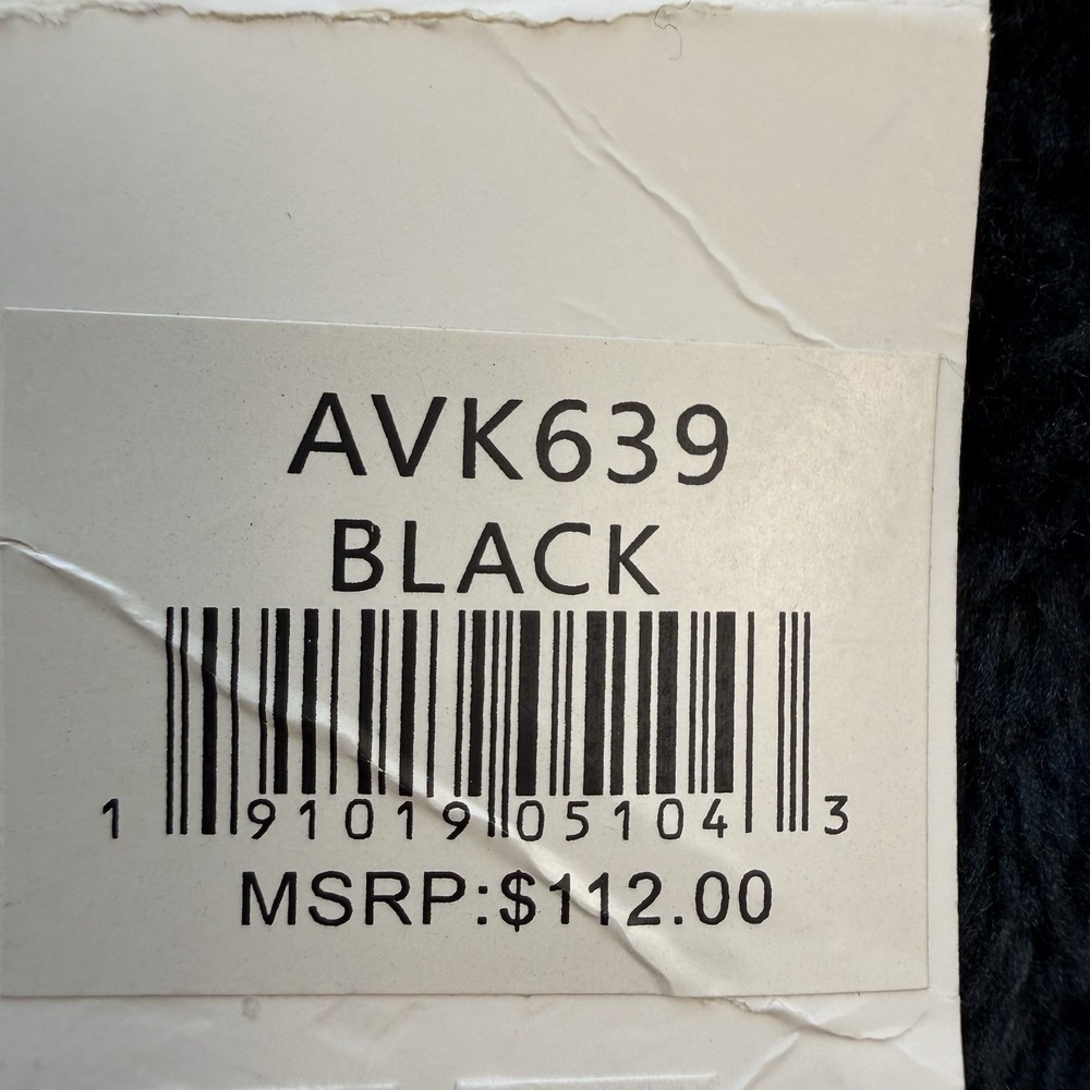 NWT Adrienne Vittadini Black White Faux Fur Trim Kimono‎ Poncho One Size ($112) - Picture 14 of 14